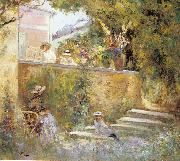 Lebasque, Henri Nono and Marthe in the Garden with Madame Lebasque France oil painting artist
